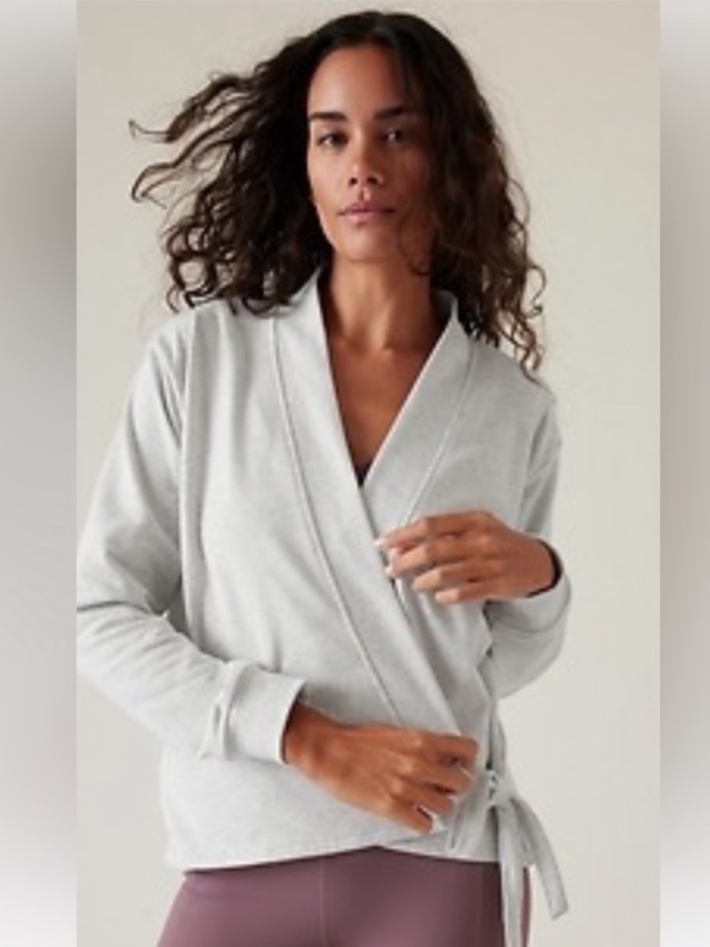 Athleta retroterry wrap sweatshirt Size Large